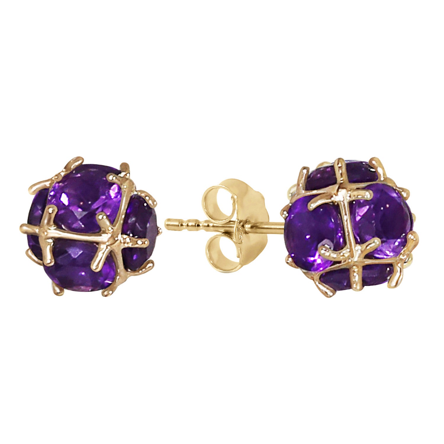 Regal Crown Amethyst Earrings