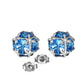 Regal Crown Blue Topaz Earrings