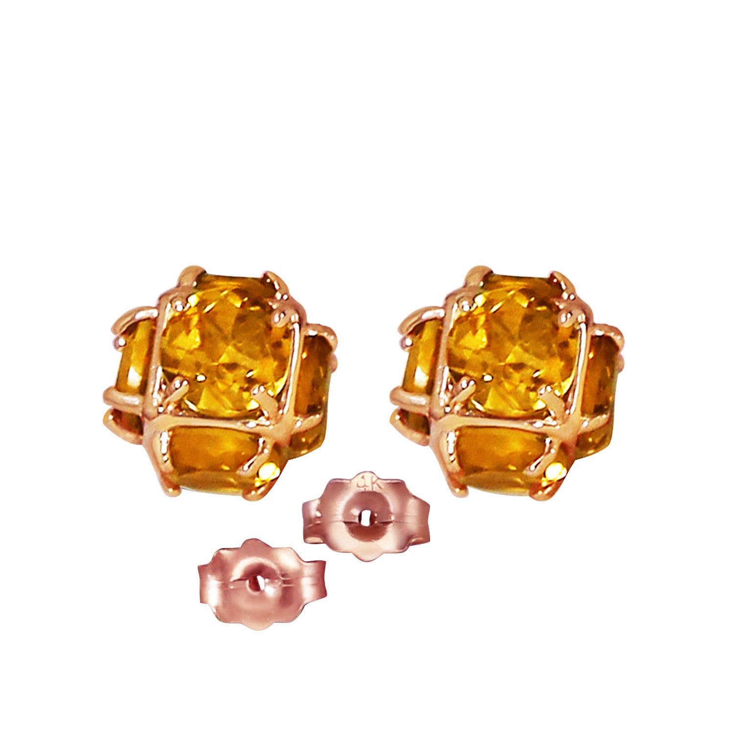 Regal Crown Citrine Earrings
