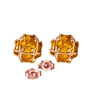 Regal Crown Citrine Earrings