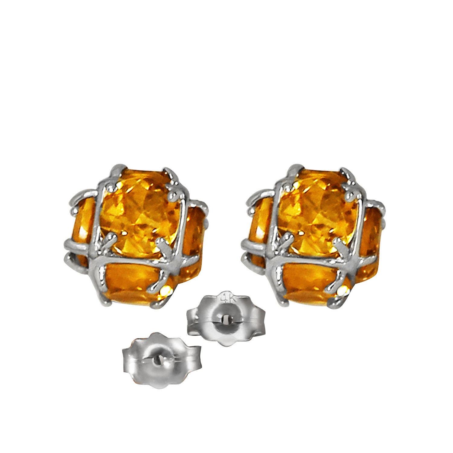 Regal Crown Citrine Earrings