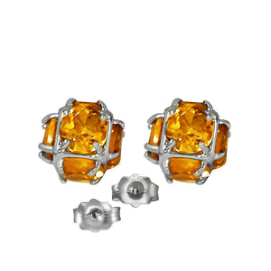 Regal Crown Citrine Earrings