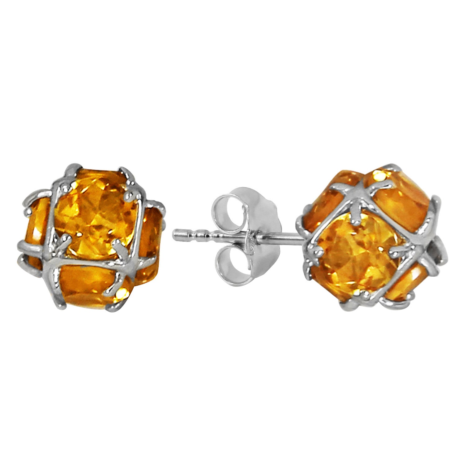 Regal Crown Citrine Earrings