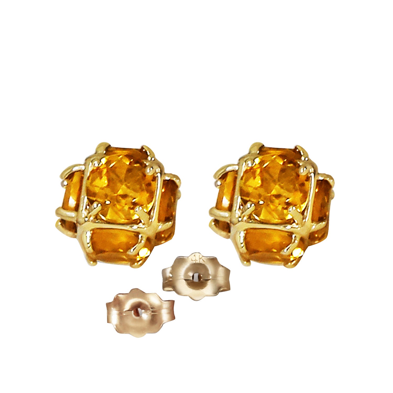 Regal Crown Citrine Earrings