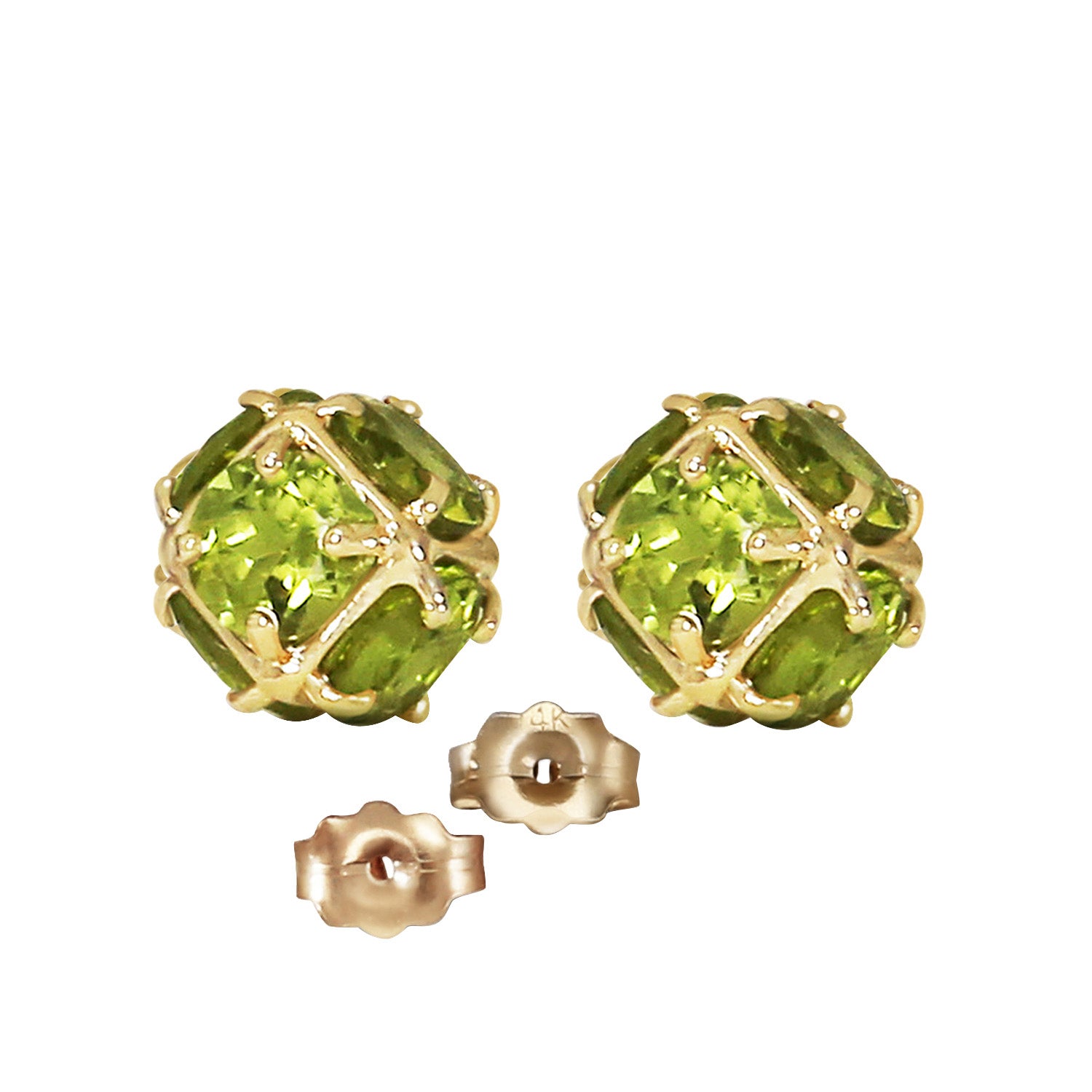 Regal Crown Peridot Earrings