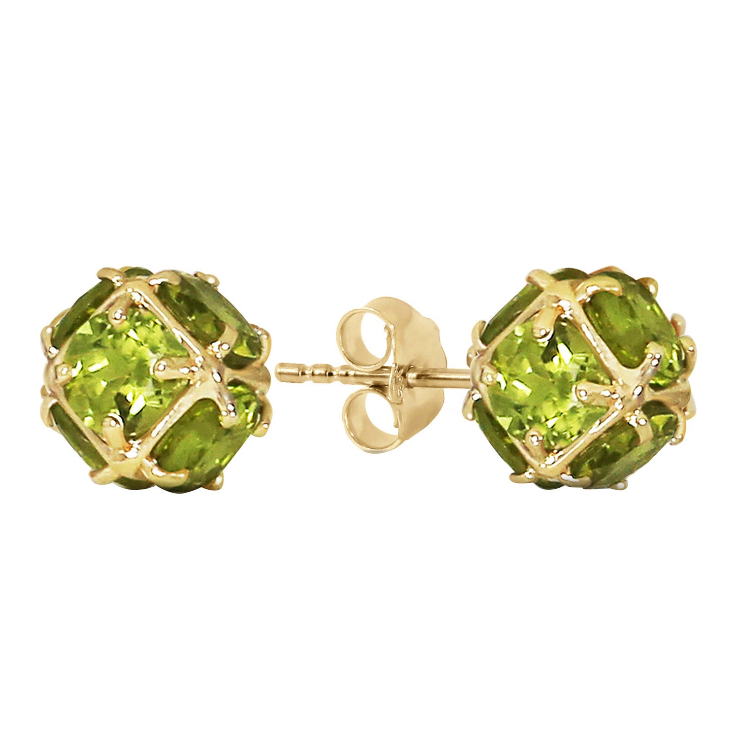 Regal Crown Peridot Earrings