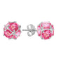 Regal Crown Pink Topaz Earrings