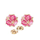 Regal Crown Pink Topaz Earrings
