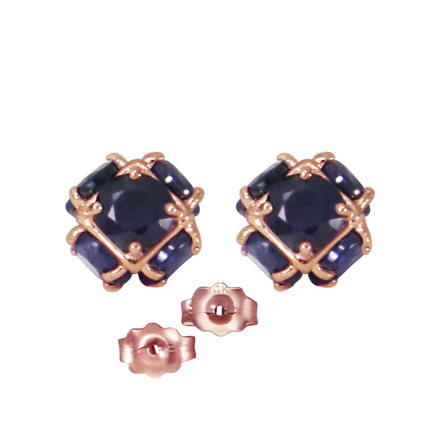 Radiant Orb Sapphire Earrings