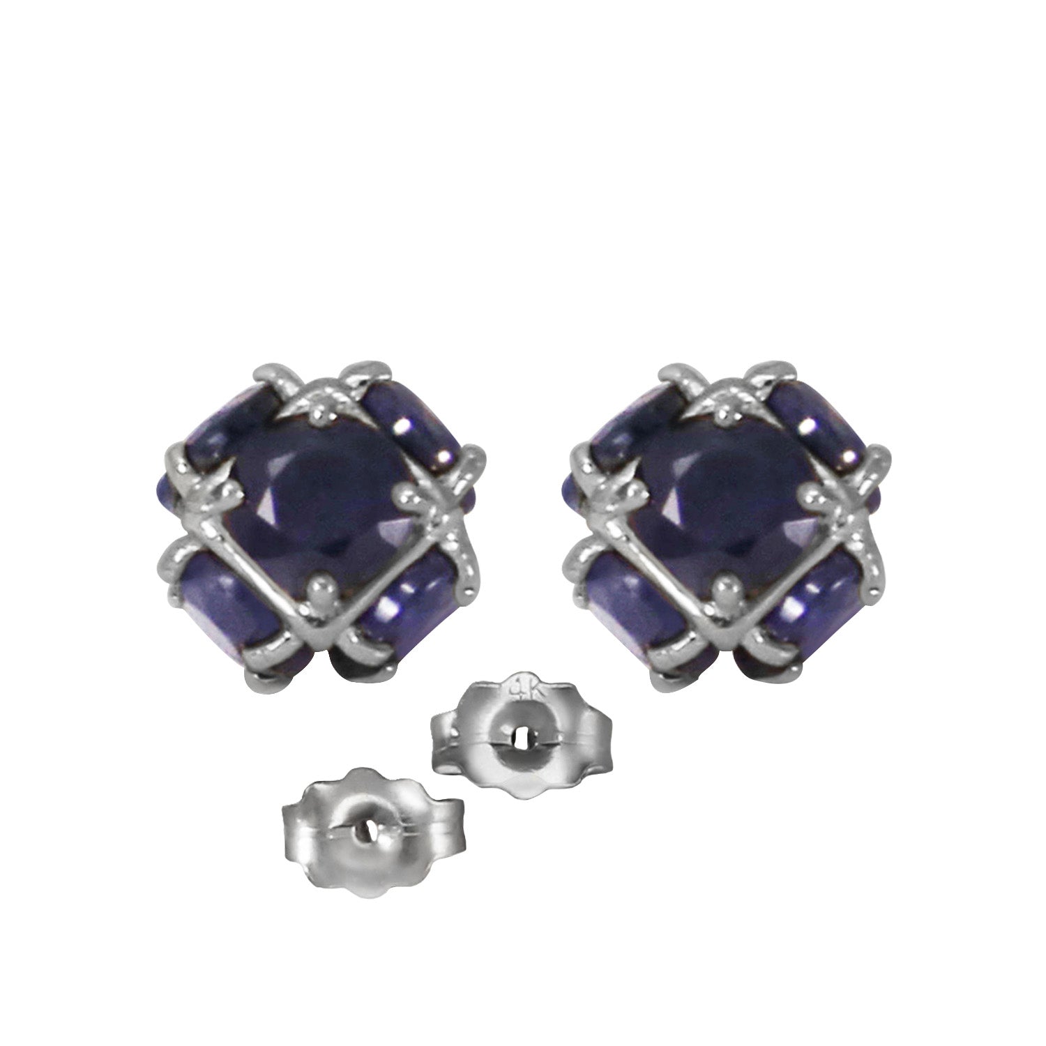 Regal Crown Sapphire Earrings