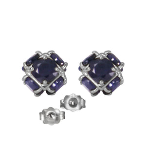 Regal Crown Sapphire Earrings