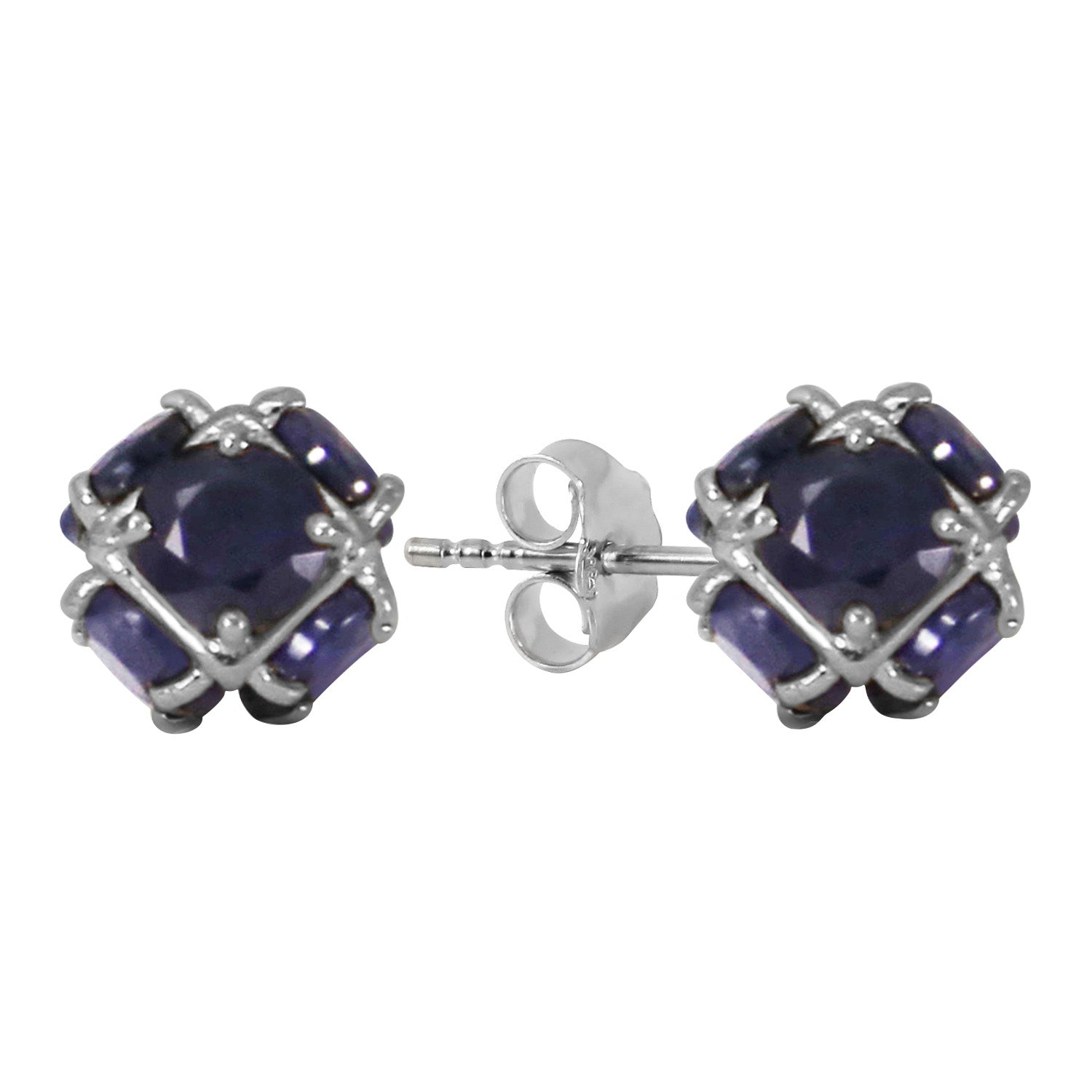 Regal Crown Sapphire Earrings