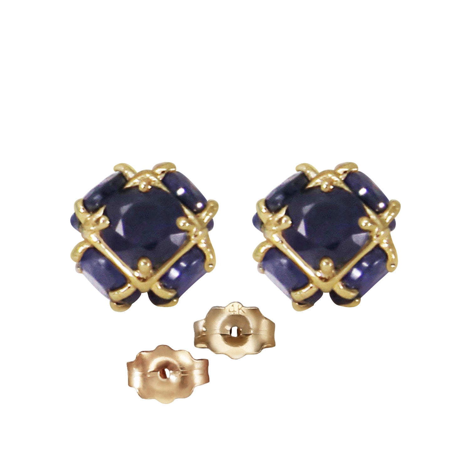 Regal Crown Sapphire Earrings