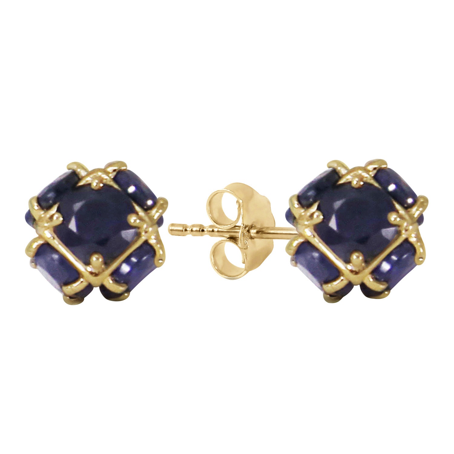 Regal Crown Sapphire Earrings