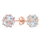 Regal Crown Aquamarine Earrings