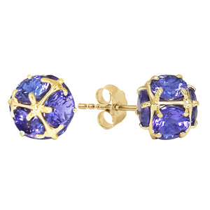 Regal Crown Tanzanite Earrings