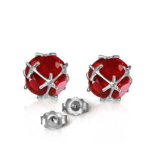Regal Crown Ruby Earrings