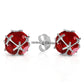 Regal Crown Ruby Earrings