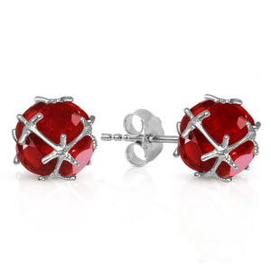 Regal Crown Ruby Earrings