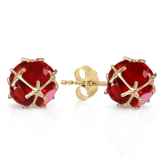 Regal Crown Ruby Earrings
