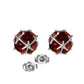Radiant Orb Garnet Earrings