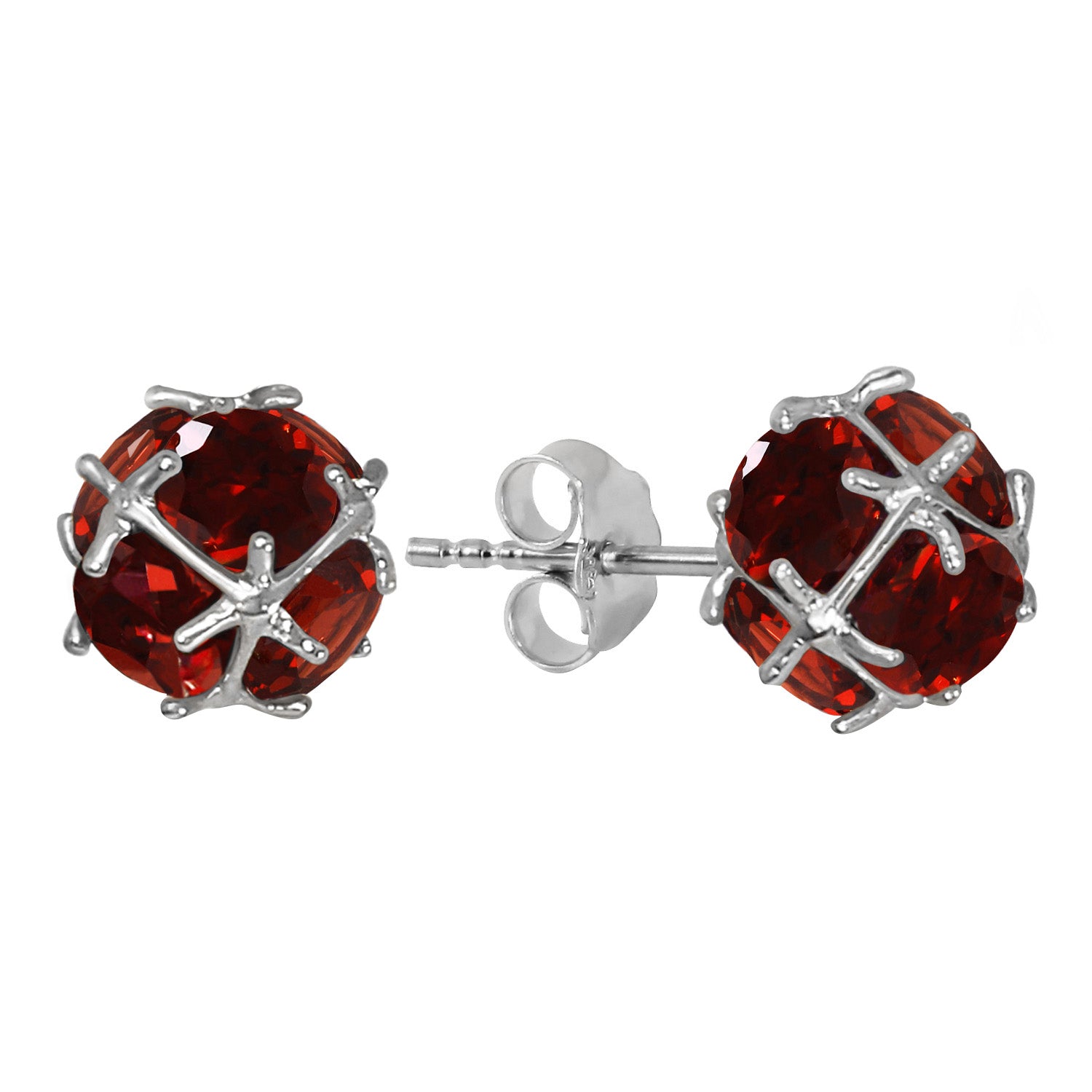 Regal Crown Garnet Earrings
