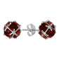 Radiant Orb Garnet Earrings