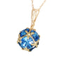 Radiant Orb Blue Topaz Necklace