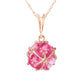 Regal Crown Pink Topaz Necklace