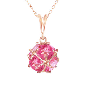 Regal Crown Pink Topaz Necklace