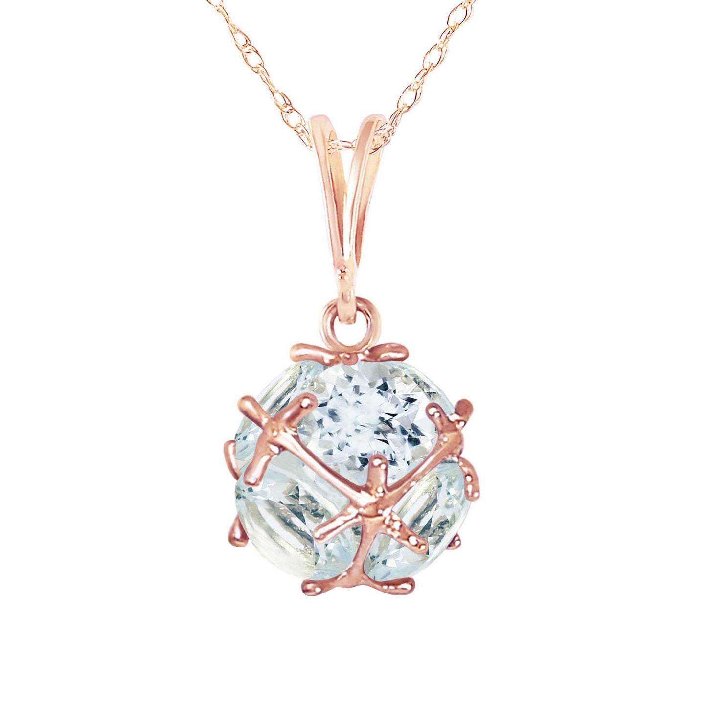 Regal Crown Aquamarine Necklace