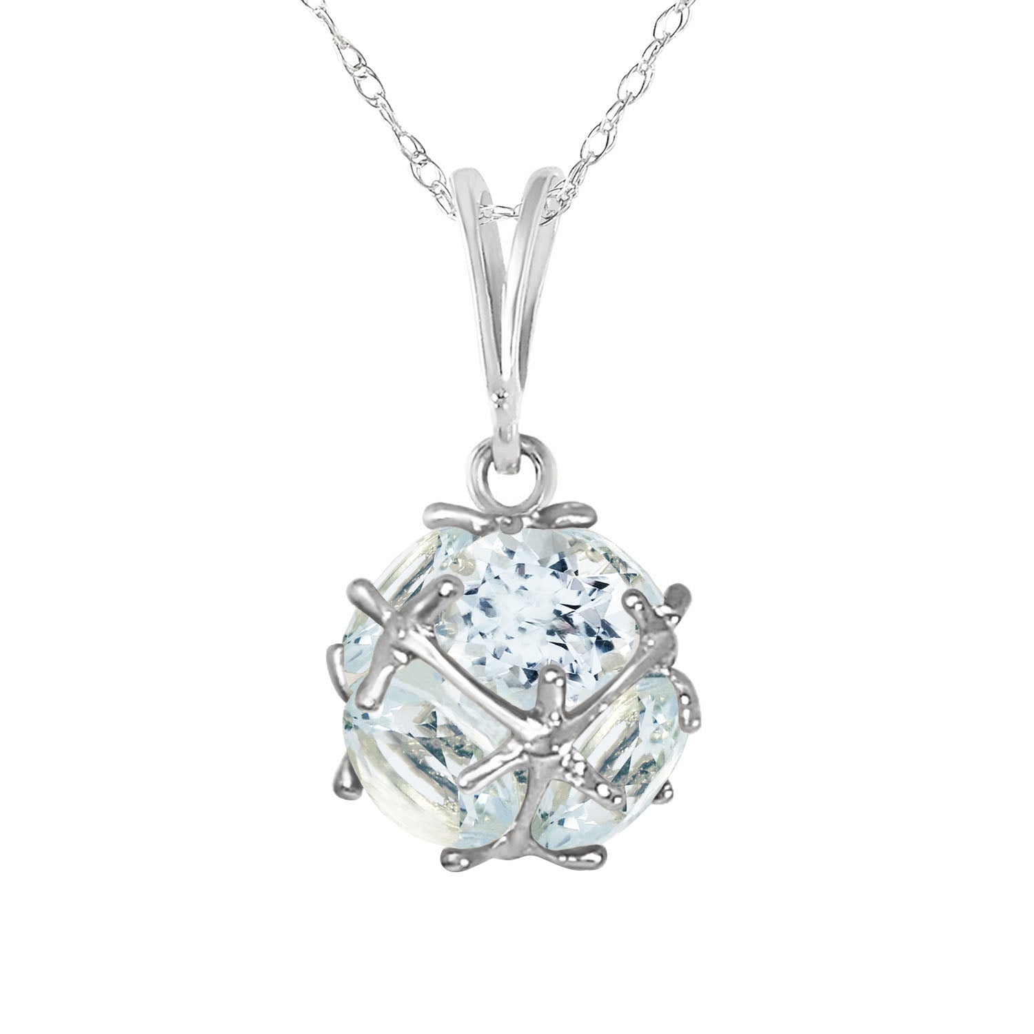 Regal Crown Aquamarine Necklace