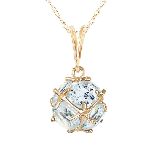 Regal Crown Aquamarine Necklace