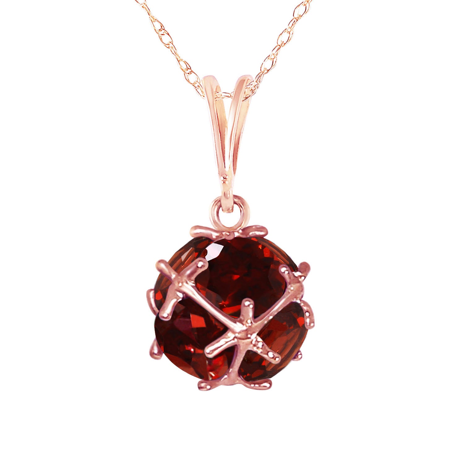 Regal Crown Garnet Necklace