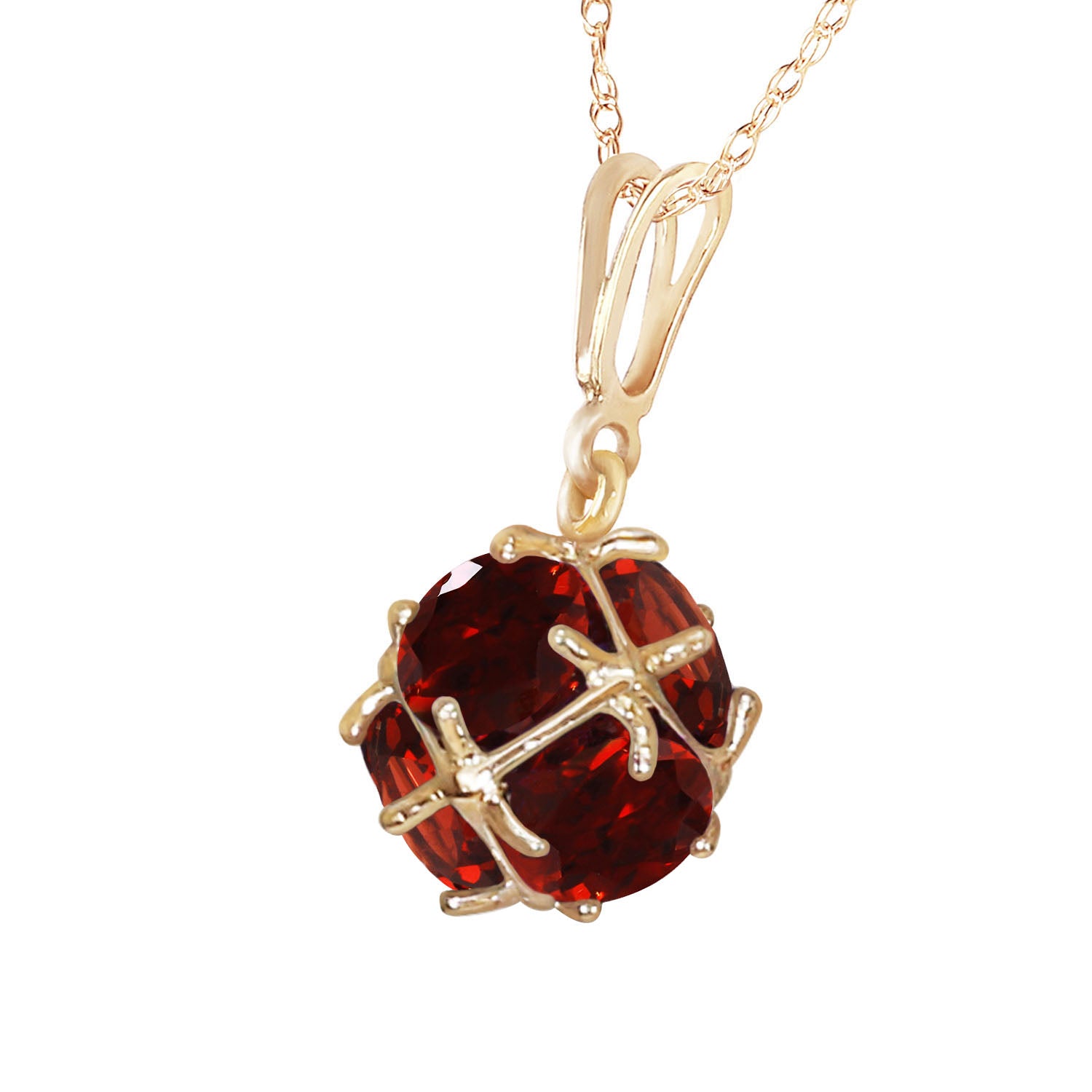 Regal Crown Garnet Necklace