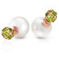 Regal Crown Peridot & Pearl Earrings