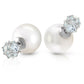 Regal Crown Aquamarine & Pearl Earrings