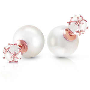 Regal Crown Opal & Pearl Earrings