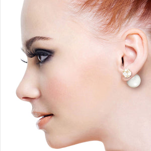 Regal Crown Opal & Pearl Earrings