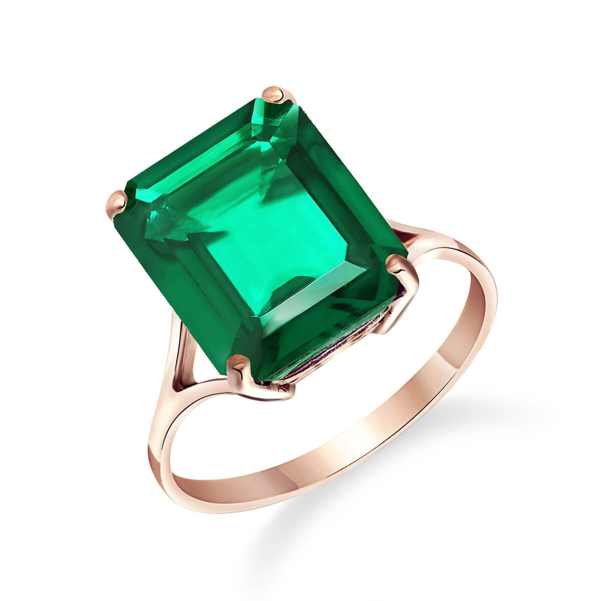 Essential Facet Emerald Ring
