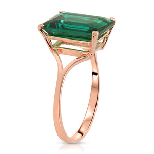 Essential Facet Emerald Ring