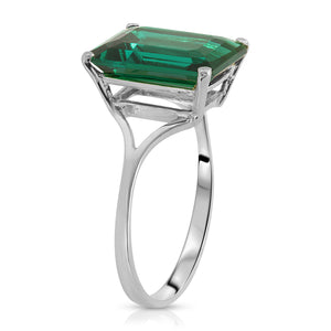 Essential Facet Emerald Ring
