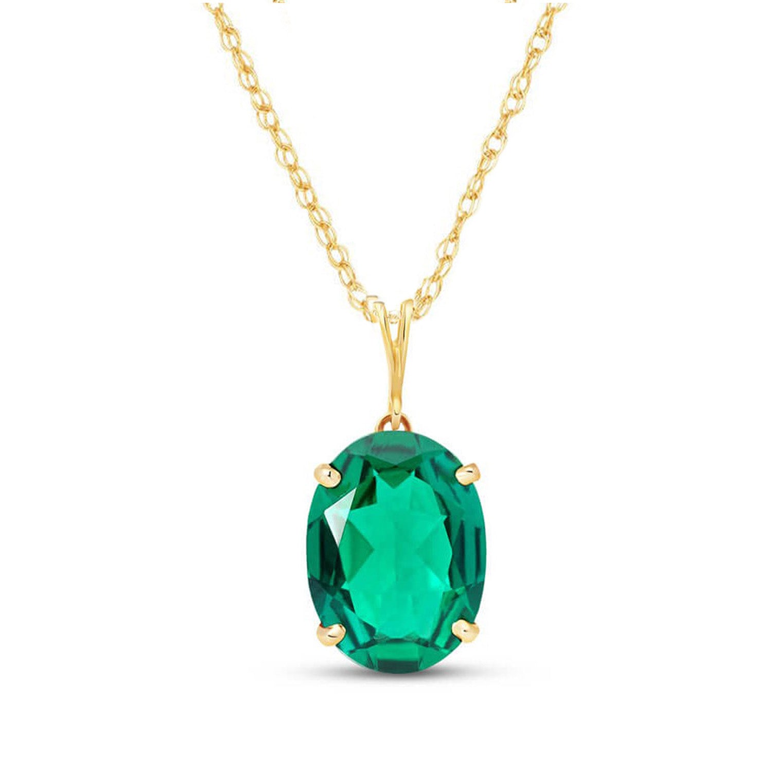 Graceful Glow Emerald Necklace