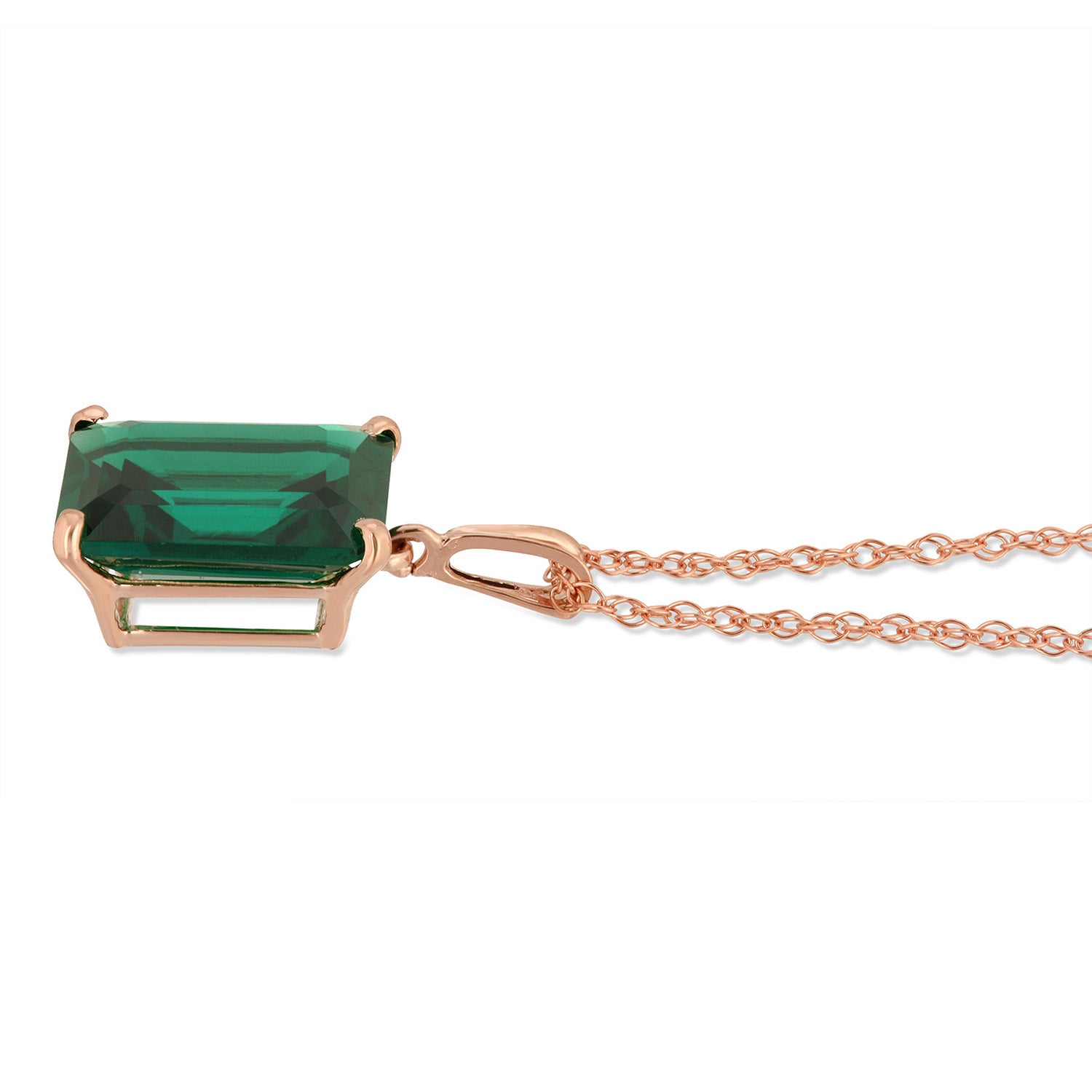 Shimmering Cuts Emerald Necklace