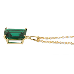 Shimmering Cuts Emerald Necklace