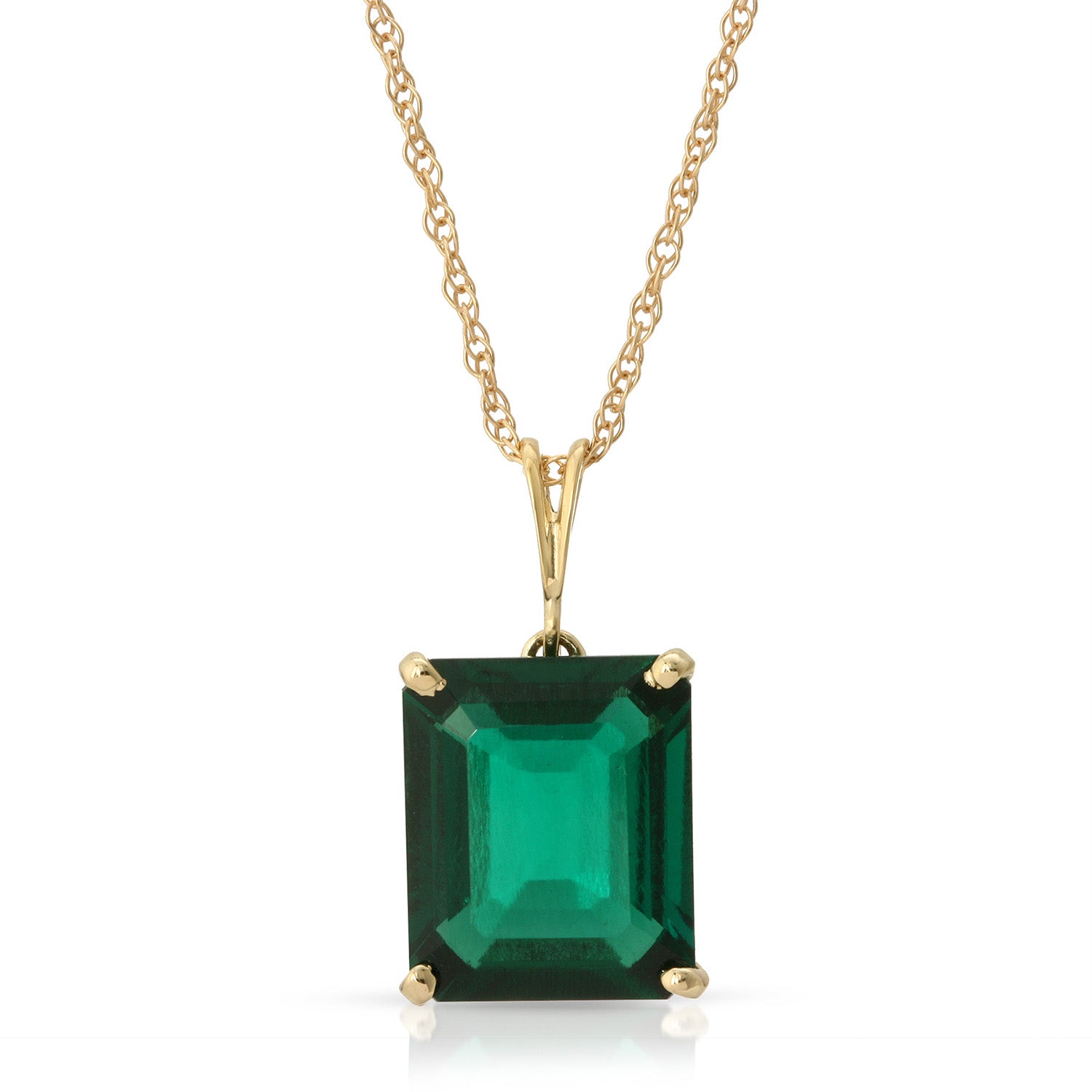 Shimmering Cuts Emerald Necklace