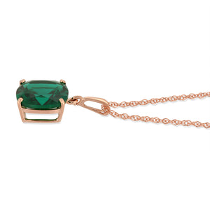 Glowing Halo Emerald Neckalce