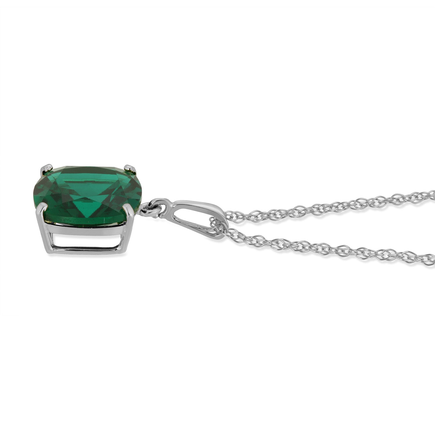 Glowing Halo Emerald Neckalce