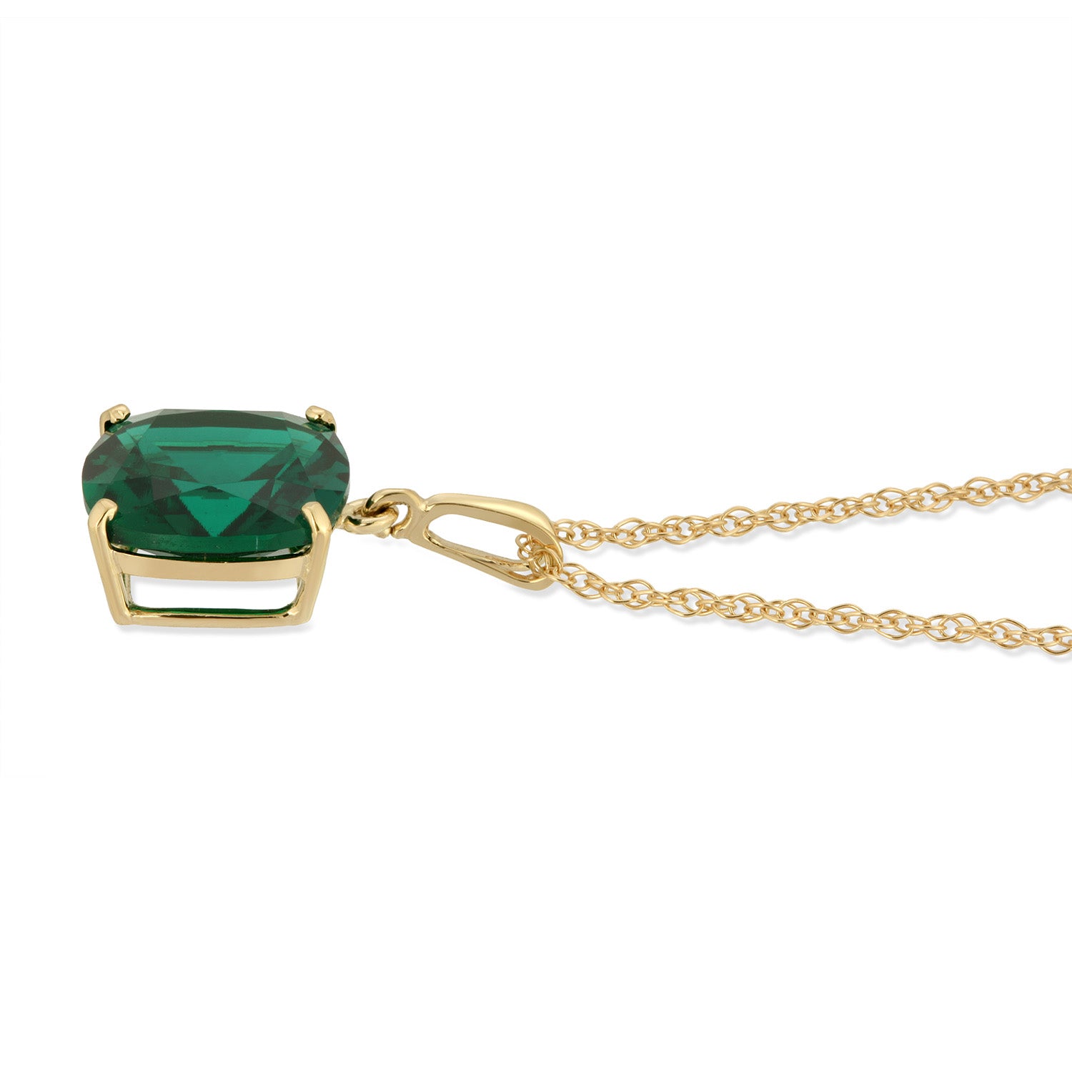 Glowing Halo Emerald Neckalce
