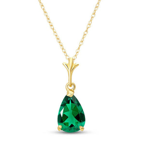 Gentle Droplet Emerald Necklace
